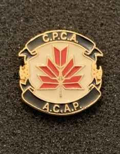 CPCA Gold Tone Maple Leaf Lapel Pin - Canadian Police Chaplain Association - SPC - Picture 1 of 3