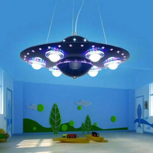 Spaceship LED Chandelier Pendant UFO Lamp Child Bedroom Home Decor Lamp Lighting - Picture 1 of 15