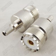 10x UHF SO239 Jack Female Solder Crimp Connector For RG58 RG142 RG400 LMR195 