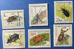 Czechoslovakia 1962 Beetles SET Sc-1144-49 MNH OG #W3 - US Seller - Picture 1 of 3