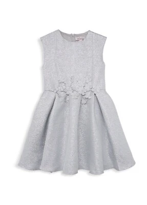 Halabaloo Toddler Little Girls Bouquet Glittered Fit-And-Flare Party Dress , Sz6 - Image 1 of 4