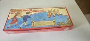 Completo! Coniglietti Schylling Bowling Gioco Vintage Legno/Peluche Ottime Condizioni - Foto 1 di 5