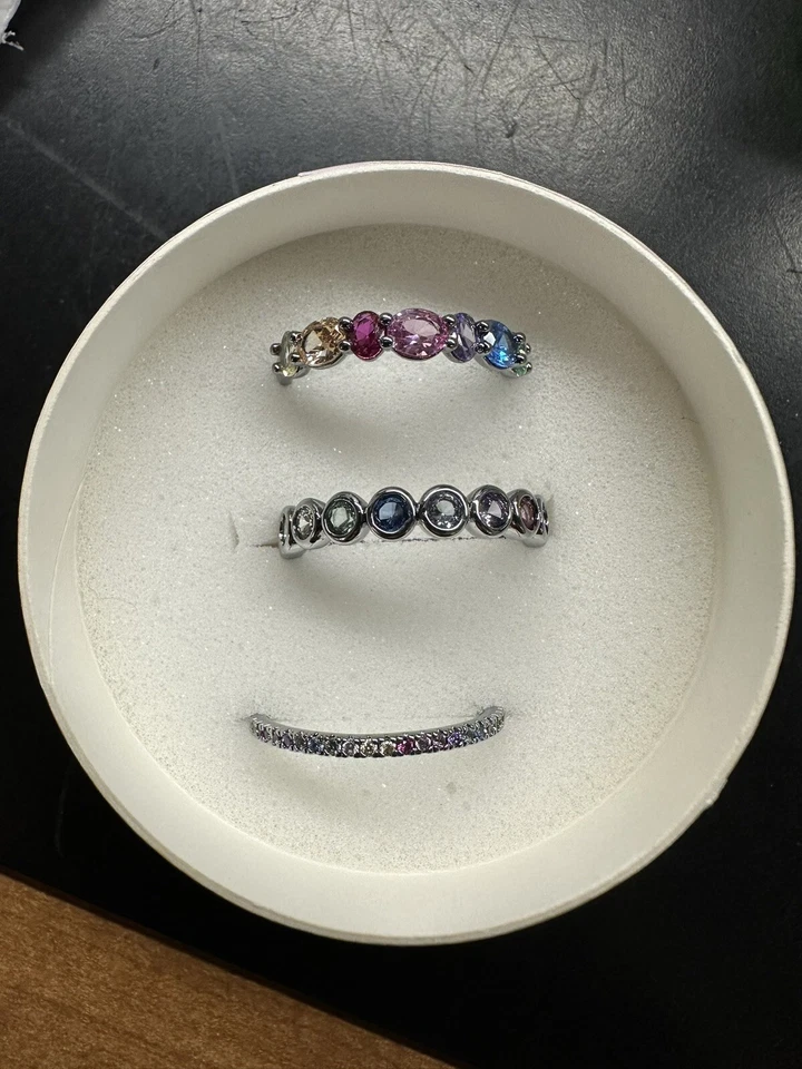 BP conciencia de salud mental “Break The Stigma” RBP7149 Rainbow circonita cúbica talla 10 hematita Foto 1 de 3