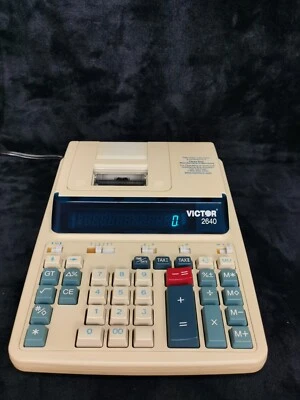 Victor Calculator LCD Display 2-Color Printing Model 2640 Working - Image 1 of 4