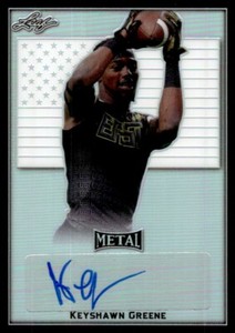 Keyshawn Greene 2020 Leaf Army All American Metal Auto Black Flag 2/5