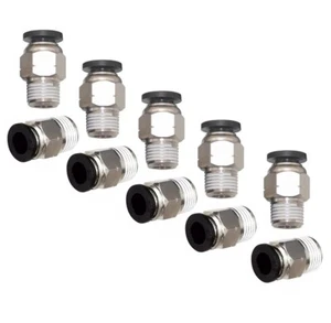 Pneumatic 3/8 OD Tube x 3/8 NPT Male Connector Air Push to Connect Fitting 10Pcs - Picture 1 of 12