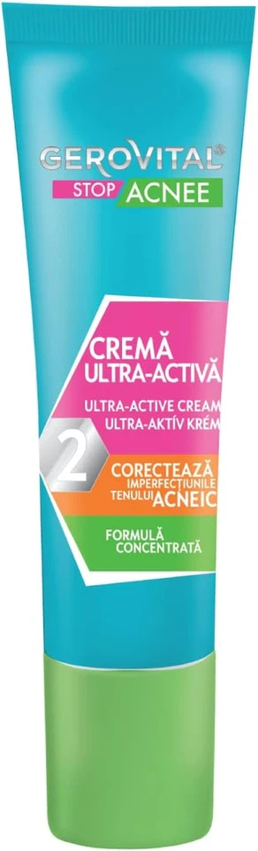 FARMEC SA Gerovital Stop Acnee Ultra-Active Face Cream with Salicylic Acid 15Ml – Acne Tre