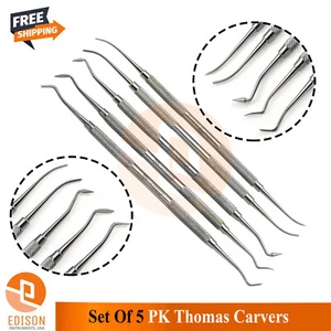 PK Thomas Carvers Set Of 5 Dental Wax Modelling Carving Restorative Instruments - Picture 1 of 2