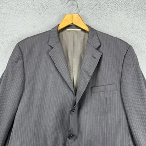 Burberry London Sport Coat Adult 48XL Long Grey Pinstripe 100% Wool 3 Button Men - Picture 1 of 15