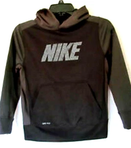 Nike Dri-Fit Pull Over Black & gray sweatshirt Hoodie Boys sz 8 X Large XL - Picture 1 of 4