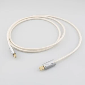 Cable de datos de audio USB VIBORG Hi-End OCC plateado USB A-B tipo A a tipo B - Imagen 1 de 6