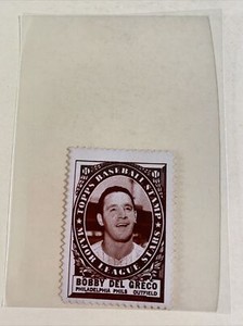 Bobby Del Greco Philadelphia Phillies 1961 Topps Baseball Stamp
