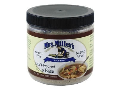 Base de sopa de carne Mrs. Millers Homestyle, 2 frascos / sin gluten, sin MSG Foto 1 de 2