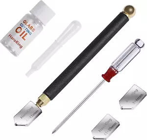 Glass Cutter Kit with Cutting Oil, 2Mm-20Mm Professional Cutting Head, Carbide T - Picture 1 of 12