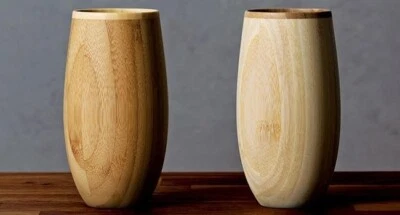 RIVERT Material Natural Único Sabor Suave Vaso Cocoon Par Set en Japón Nuevo Foto 1 de 4