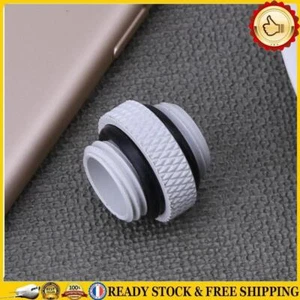 G1/4 Dual External Thread Hose Connector for PC Water Cooling System(White) - Afbeelding 1 van 7