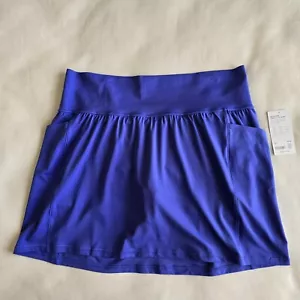 Athleta 2X Blue Salutation Stash 16,5 Zoll Skort Rock über Shorts Taschen Neu mit Etikett - Bild 1 von 17