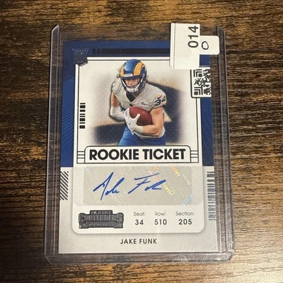 2021 Panini Contenders - Rookie Ticket Jake Funk #252 (AU, RC) - Image 1 of 2