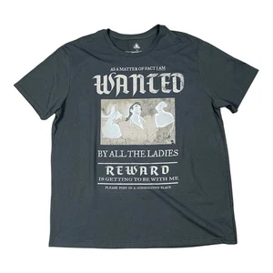 Camiseta Póster Disney La Bella y la Bestia Gastón Buscado Para Hombres 2XL Negra Nueva Con Etiquetas - Imagen 1 de 8