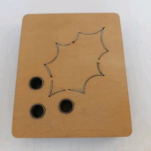 Accucut Ellison Wooden Die Holly  5X6 Educational Scrapbooking Craft Christmas - Picture 1 of 3