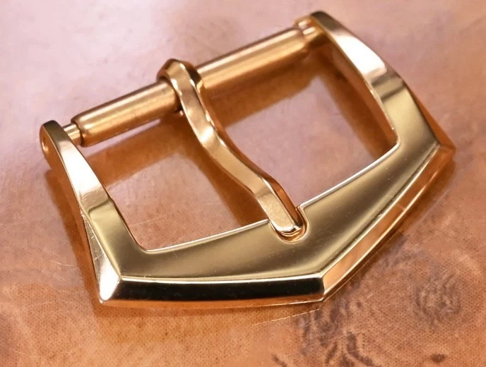 Hebilla de espiga de bloqueo de cola Patek Philippe Calatrava genuina de oro de 18 quilates de 16 mm Foto 1 de 4