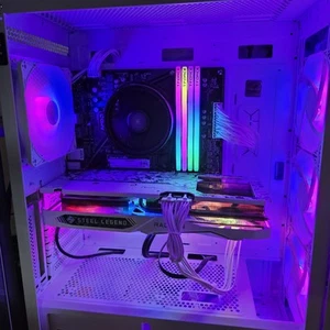 NEW White Gaming PC Build Ryzen 5600X 32GB RAM Radeon 7600XT 16GB GPU 512GB SSD - Bild 1 von 5