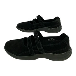 Propet Twilite Walker Mary Jane Flat Black Suede US Women's 6.5 M(B) - Picture 1 of 7