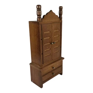 Puppenhaus Möbel Chadwick-Miller High Boy Schrank Holz 1:12 Vintage - Bild 1 von 14