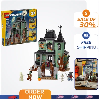 LEGO 31167 Creator Haunted Mansion 736 Piece Set – Haunted House, Ship & Train - Image 1 of 4