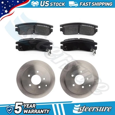 Rear Automotive Disc Brake Rotors Brake Pads Kit for 2002-2004 Chevrolet Venture - Image 1 of 4