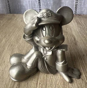 Mickey Mouse VTG Disney Sailor Navy Captain 3" Figurine Statue Heavy Pewter - Picture 1 of 16