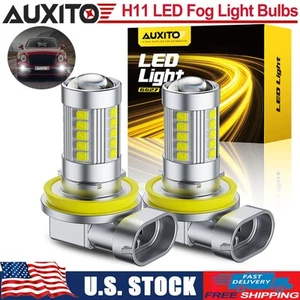 AUXITO H11 H8 H9 LED Fog Bulbs 6000K White Super Bright Light DRL High Power G27 - Picture 1 of 26