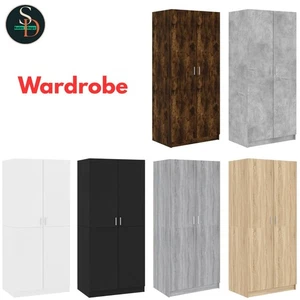 Modern Wardrobe Bedroom Storage Clothes Organiser Engineered Wood vidaXL - Picture 1 of 37