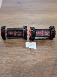 Lego Wheel Axles with Rubber Tires. Rare. Vintage x2.  Lego 7049b - Picture 1 of 9