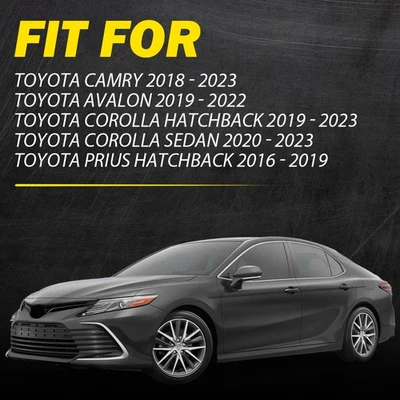 Mango exterior exterior delantero trasero negro 4 piezas para Toyota Prius Hatchback 2016-19 V Foto 1 de 4