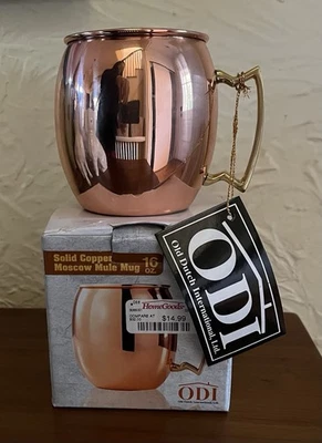 ODI Moscow Mule Mug 16 oz  Solid Copper Nickel Lined New In Box Never Used - Изображение 1 из 4