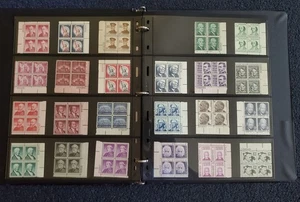 Lot of MNH US Plate Blocks And Souvenir Sheets On Vario Pages - Picture 1 of 9