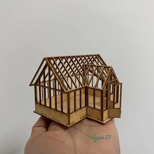 1/12 Scale Kits Dollhouse Miniatures Furniture Unfinished Tiny Flower Room House - Picture 1 of 14