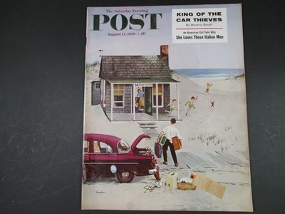 The Saturday Evening Post Magazine August 11 1956 King of Car Thieves Foto 1 de 3