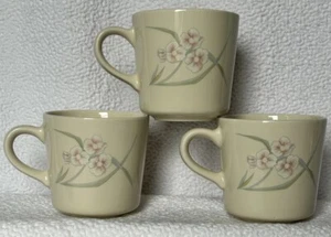 Corelle By Corning Coffee Cups Spring Pond Pattern Introduced 1985 Set Of Three - Picture 1 of 11