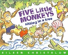 FIVE LITTLE MONKEYS SITTING IN A TREE By Eileen Christelow **Mint Condition**