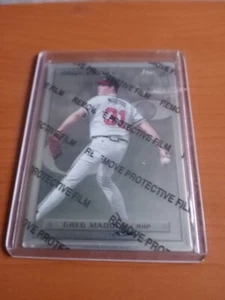 1998 Leaf Greg Maddux - Silver Steel - Schutzfolie noch angebracht  - Bild 1 von 1