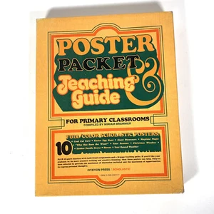 Vintage 70’s Scholastic Poster Packet Teaching Guide In Original Package - Picture 1 of 6