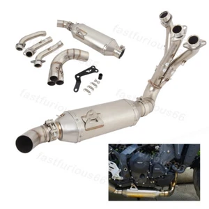 For Yamaha MT09 FZ09 2020-2023 Exhaust Header Pipe Slip On Muffler Connect Tube - Picture 1 of 7