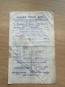 1945/46 Huddersfield Town v Sunderland - Div 1 - Picture 1 of 3