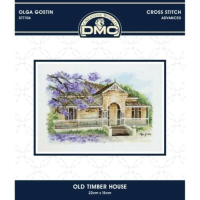 DMC Cross Stitch Kit Old Timber House by Olga Gostin 577106 - Image 1 of 2