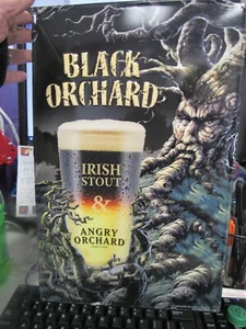 BLACK ORCHARD IRISH STOUT, METAL BEER SIGN 17 X 11 INCHES - Picture 1 of 5