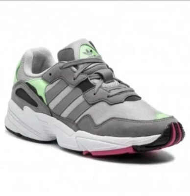 Adidas Yung-96 Big Kids Shoes Grey Two-Grey Three-Shock Pink DB2802 Size 4.5 NEW - Image 1 of 4