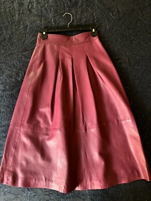 Falda de cuero fucsia Bod & Christensen talla 2 Foto 1 de 4