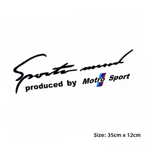 1Pcs Black Sports Mind Motro Sport Car Front Hood PVC Best Sticker Racing Decals - Picture 1 of 12